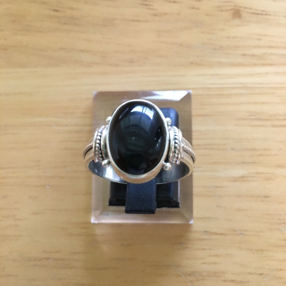 Classic Black Onyx Ring Sz. 8.5 new